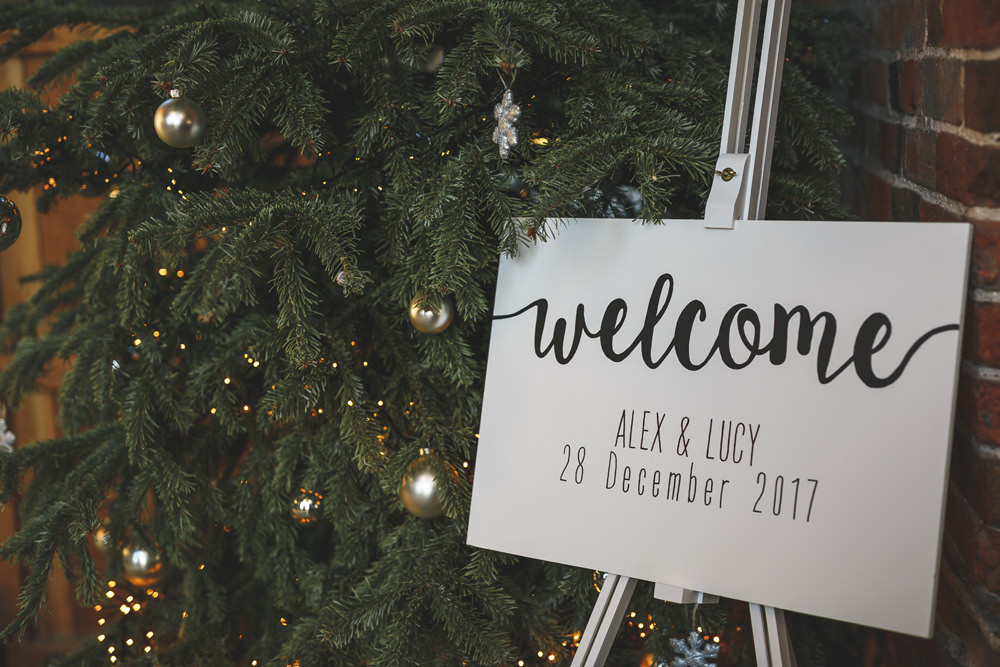 Welcome Sign Calligraphy Christmas Wedding Gareth Newstead Photography