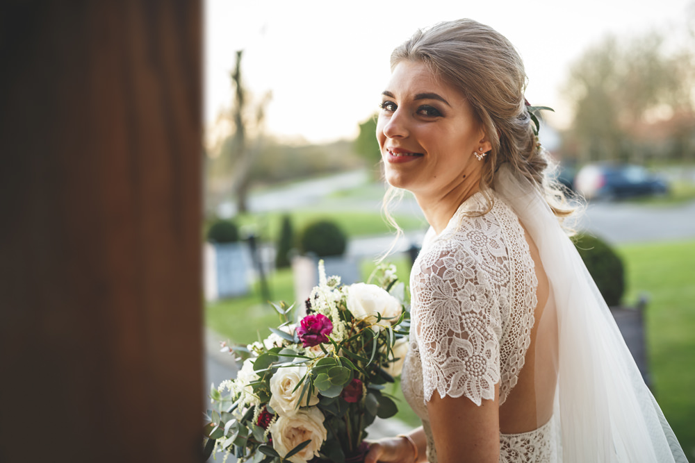Dress Gown Bride Bridal Catherine Deane Skirt Top Separates Christmas Wedding Gareth Newstead Photography