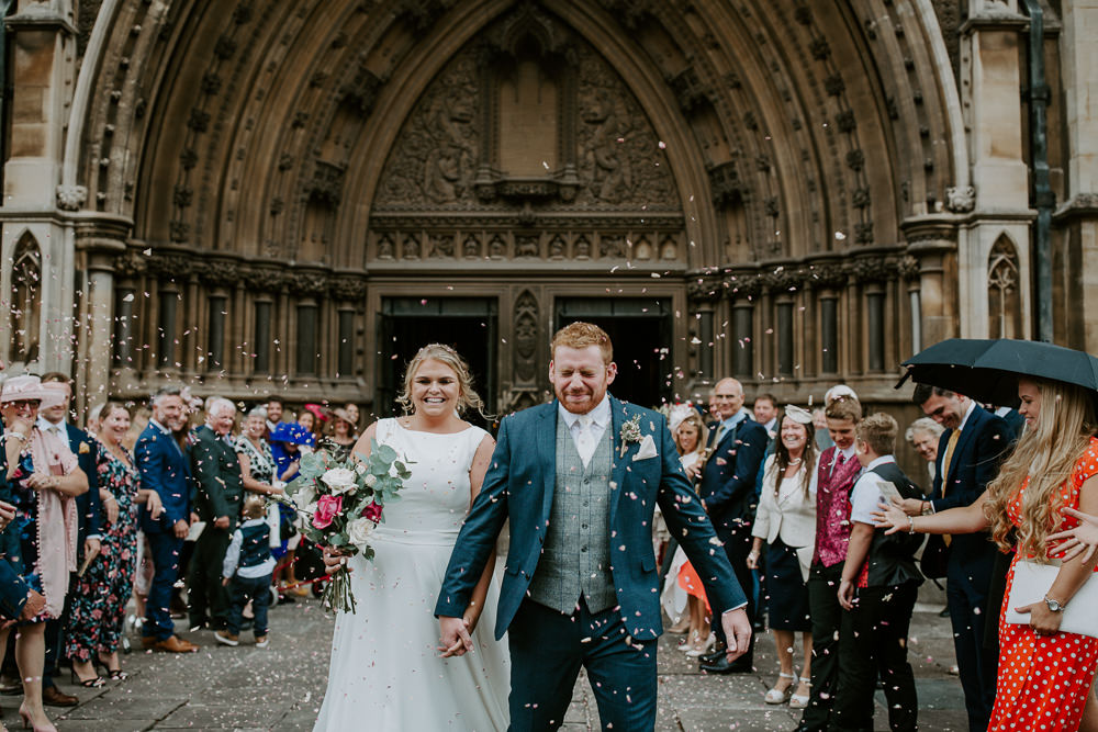 Confetti Throw City Cathedral Country Marquee Wedding Siobhan Beales Photography