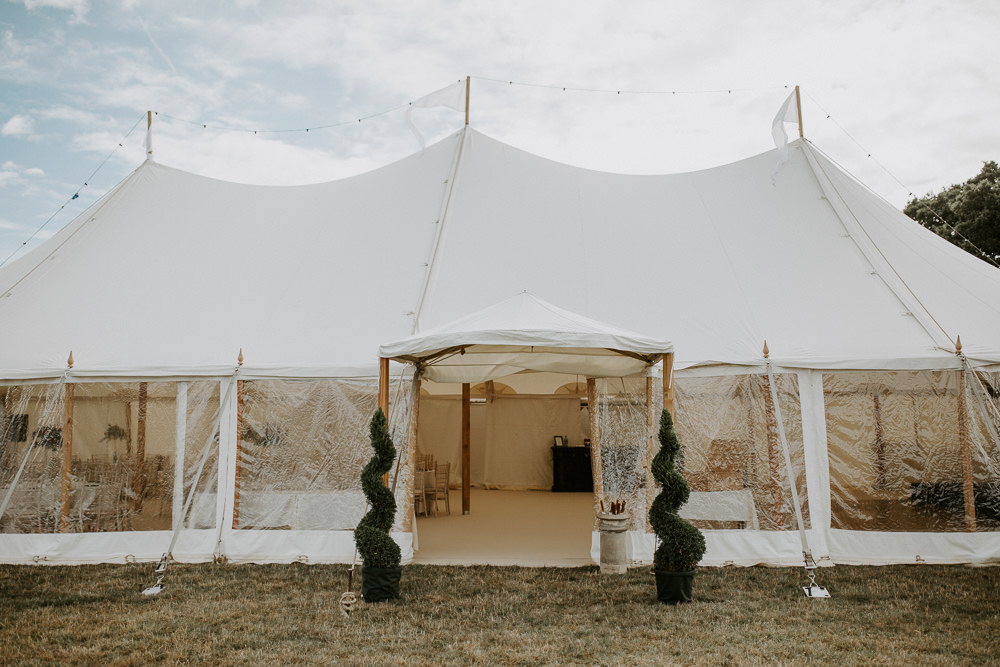 Hay Bales Pole Tent City Cathedral Country Marquee Wedding Siobhan Beales Photography