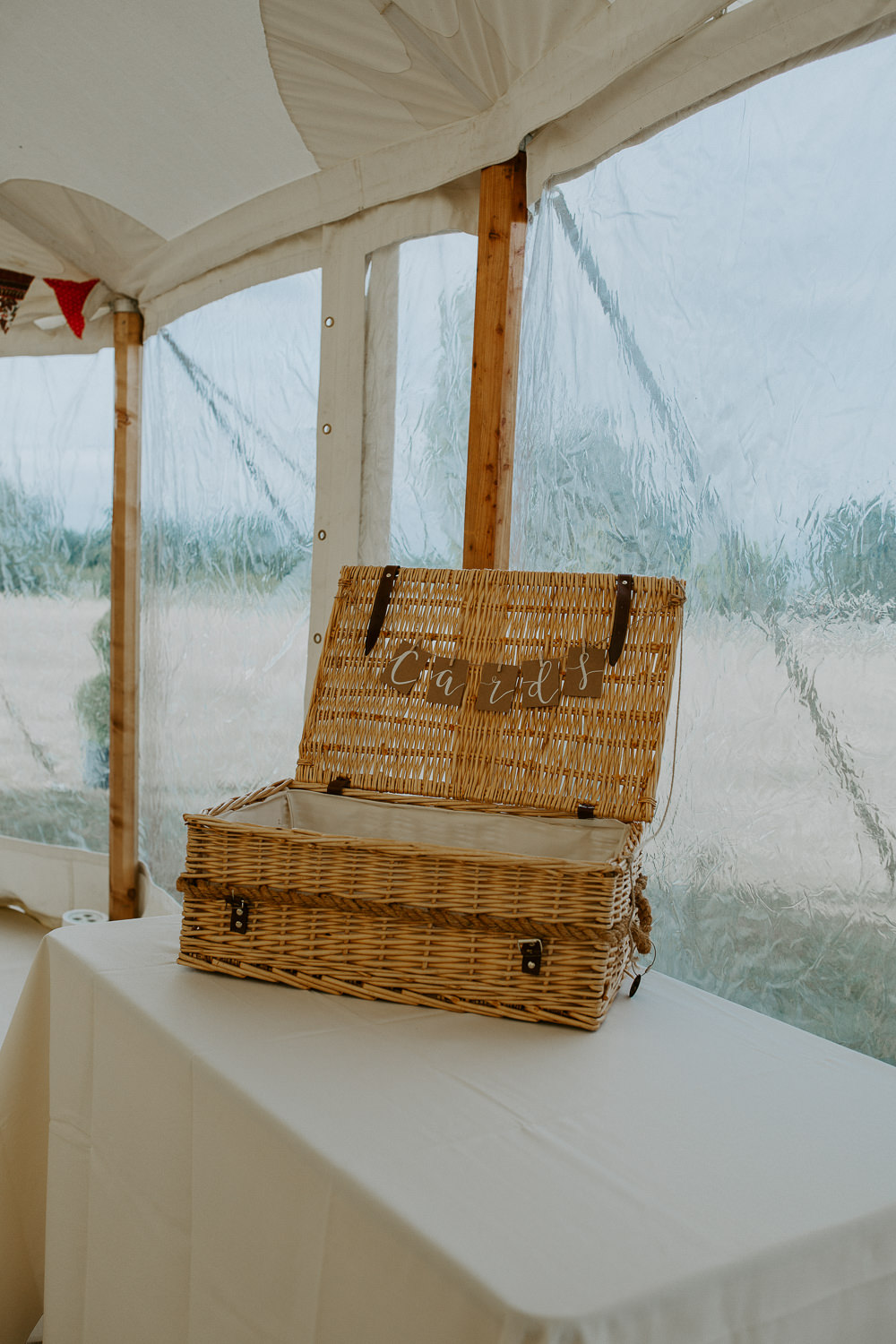 Card Basket Hamper City Cathedral Country Marquee Wedding Siobhan Beales Photography
