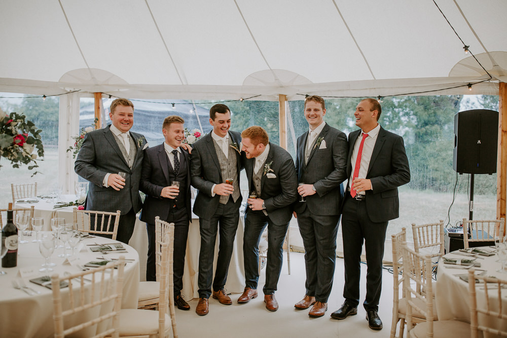 Groomsmen Suits City Cathedral Country Marquee Wedding Siobhan Beales Photography