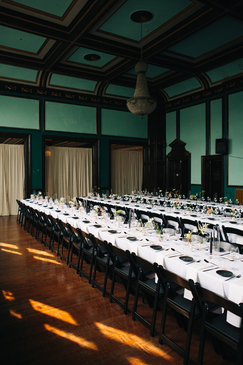 Table Set Up Black Chairs Tableware Dining East London Leytonstone Wedding Robbins Photographic