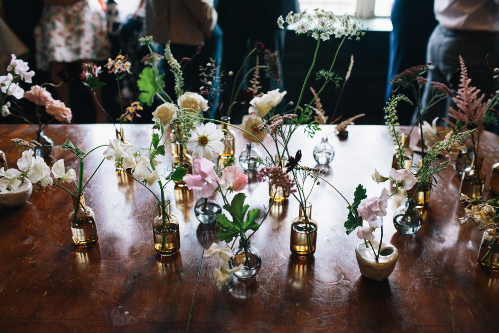 Bud Vases Seasonal Anemone Long Stem East London Leytonstone Wedding Robbins Photographic