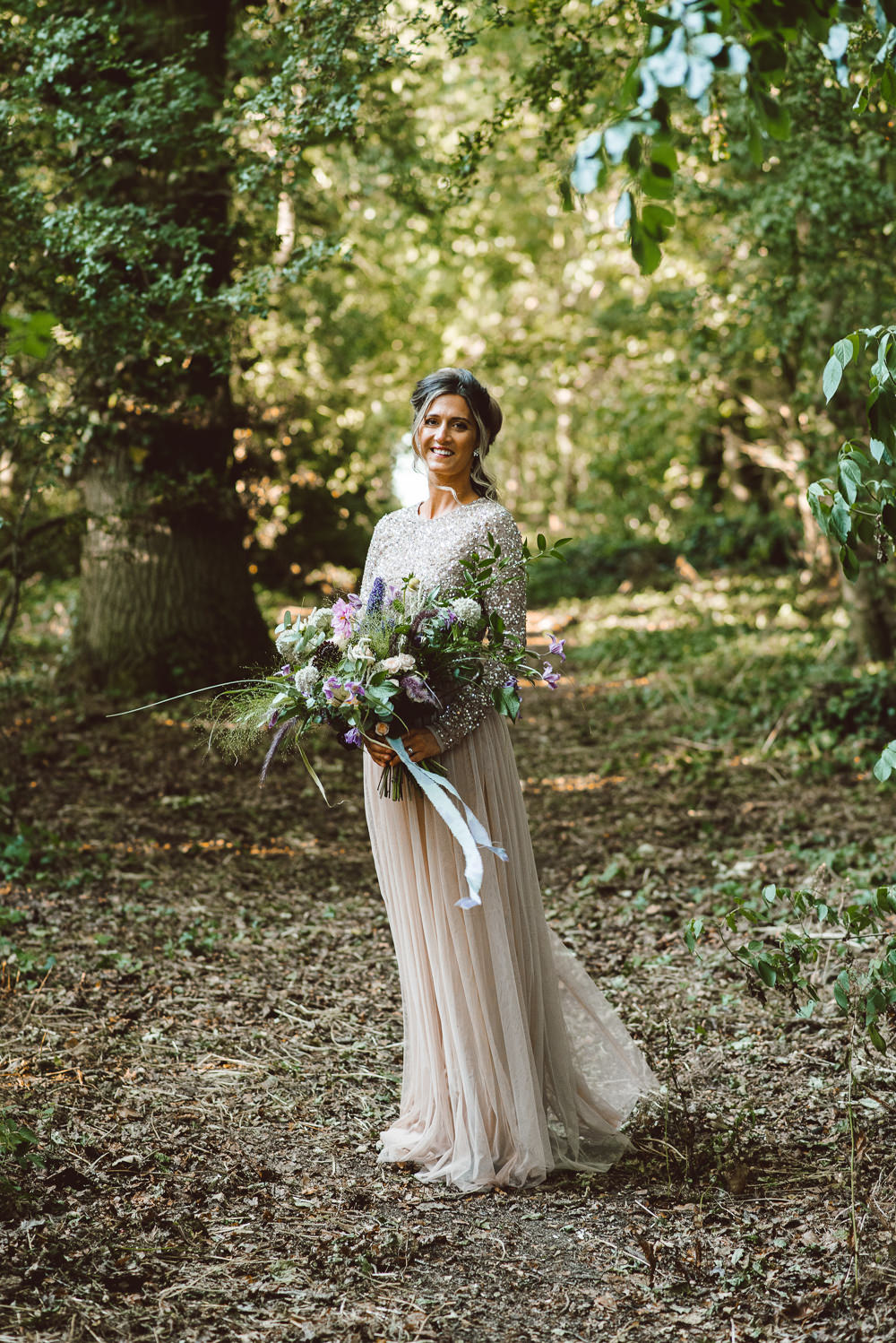Dress Gown Bride Bridal Gold Sequin Tulle Sleeves Ethereal Magical Golden Hour Wedding Ideas Dhw Photography