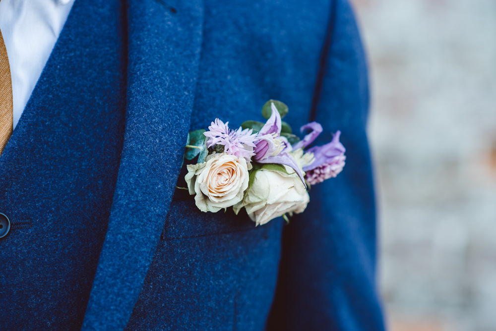 Buttonhole Flowers Groom Peach Rose Ethereal Magical Golden Hour Wedding Ideas Dhw Photography