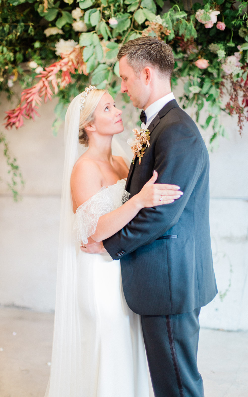 Flower Installation Backdrop Greenery Foliage Dahlia Wild Natural Fine Art Farm Wedding Ideas Seyi Rochelle Photography