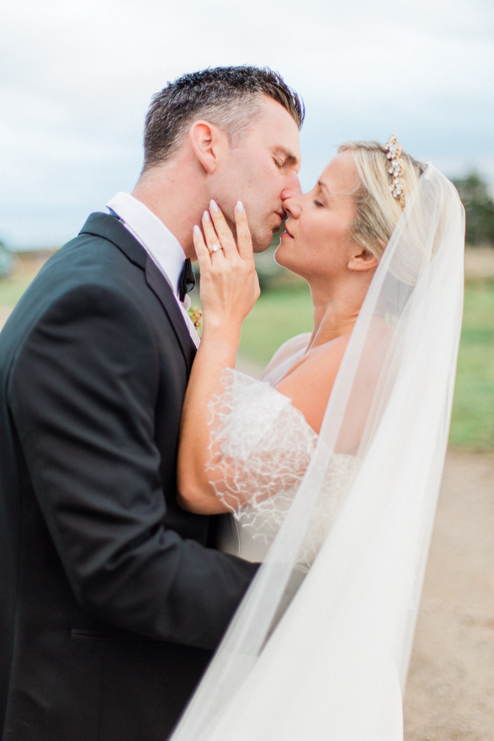 Bride Bridal Veil Accessory Tulle Fine Art Farm Wedding Ideas Seyi Rochelle Photography