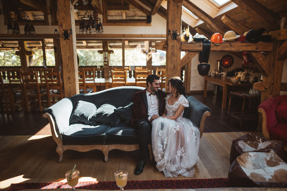 French Alps Folk Boho Mountain Wedding Ideas Katja & Simon Photography