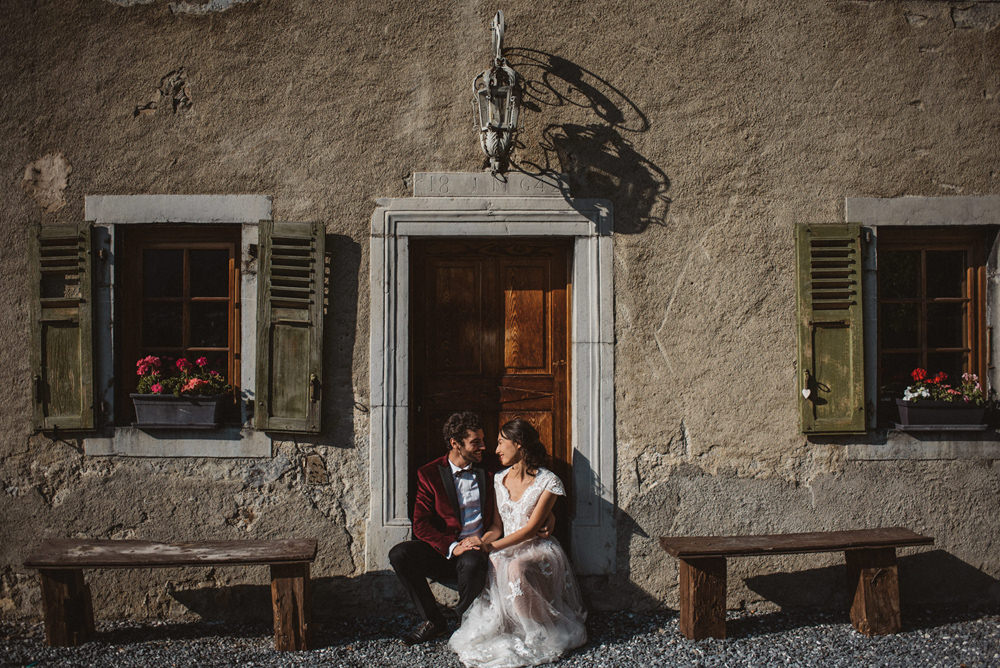 French Alps Folk Boho Mountain Wedding Ideas Katja & Simon Photography
