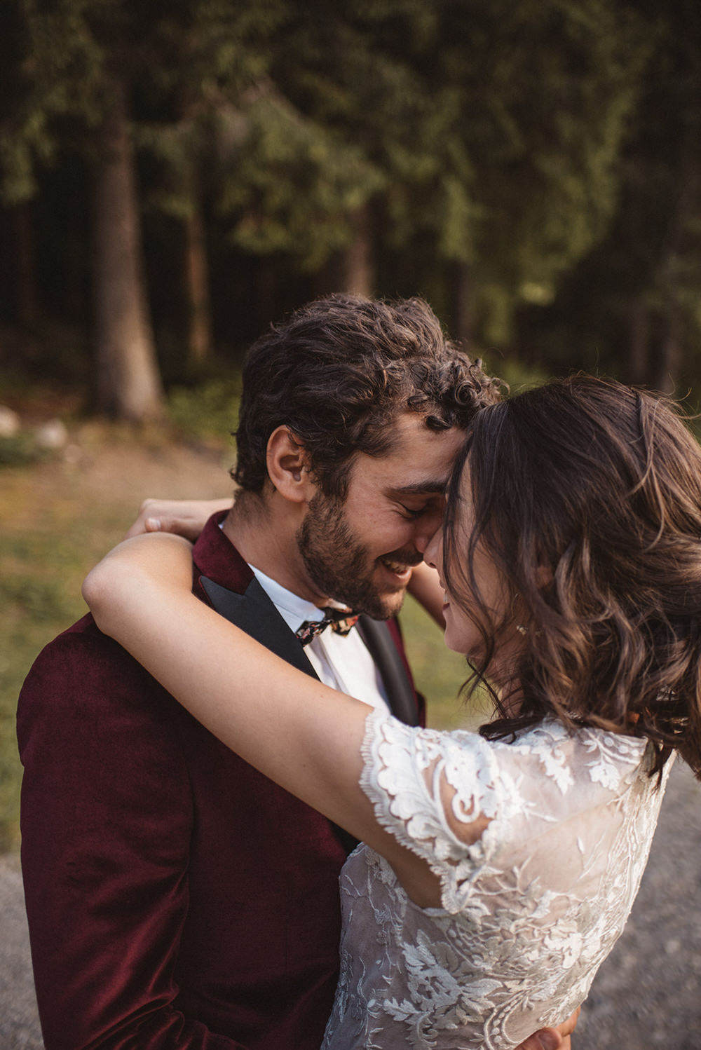 French Alps Folk Boho Mountain Wedding Ideas Katja & Simon Photography
