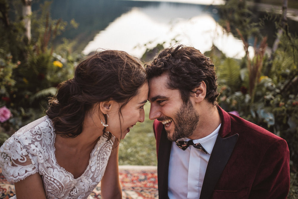 French Alps Folk Boho Mountain Wedding Ideas Katja & Simon Photography