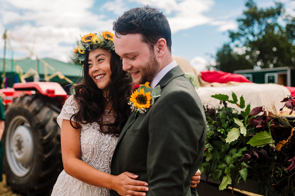 Fun Colourful Festival Camp Wedding Rachel Burt Photography