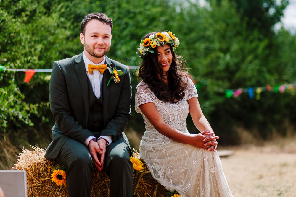Fun Colourful Festival Camp Wedding Rachel Burt Photography