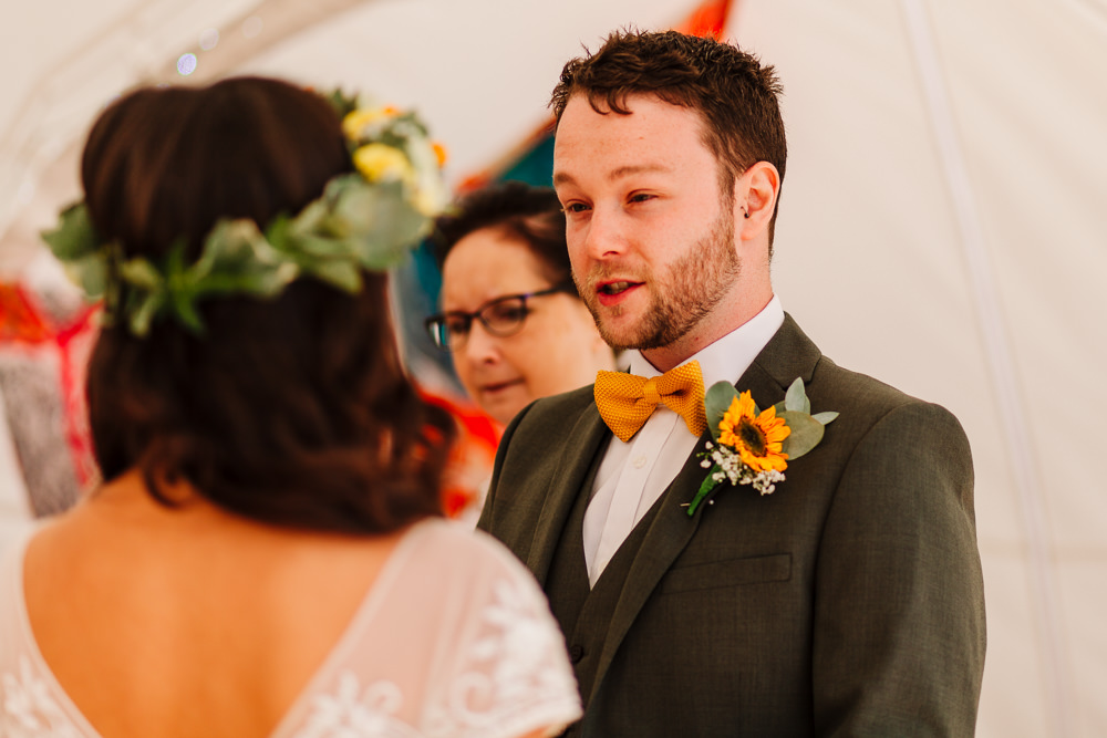 Fun Colourful Festival Camp Wedding Rachel Burt Photography