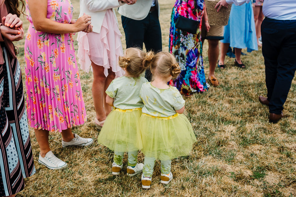 Sunflower Dress Flower Girl Skirt Tutu Fun Colourful Festival Camp Wedding Rachel Burt Photography