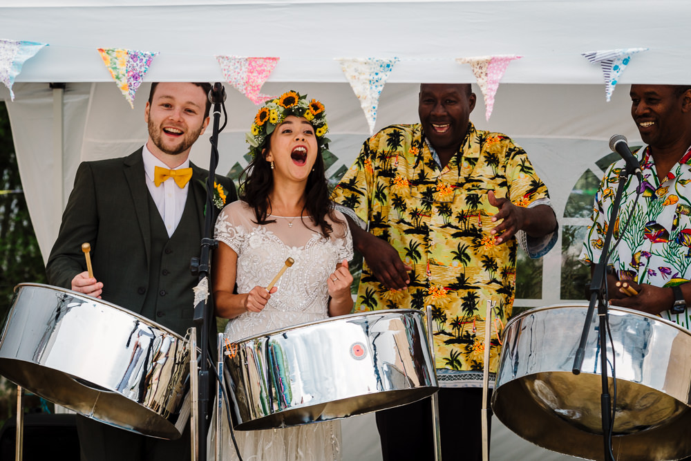 Fun Colourful Festival Camp Wedding Rachel Burt Photography