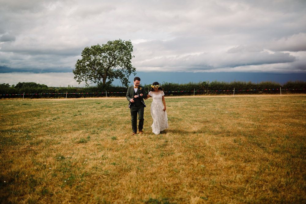 Fun Colourful Festival Camp Wedding Rachel Burt Photography