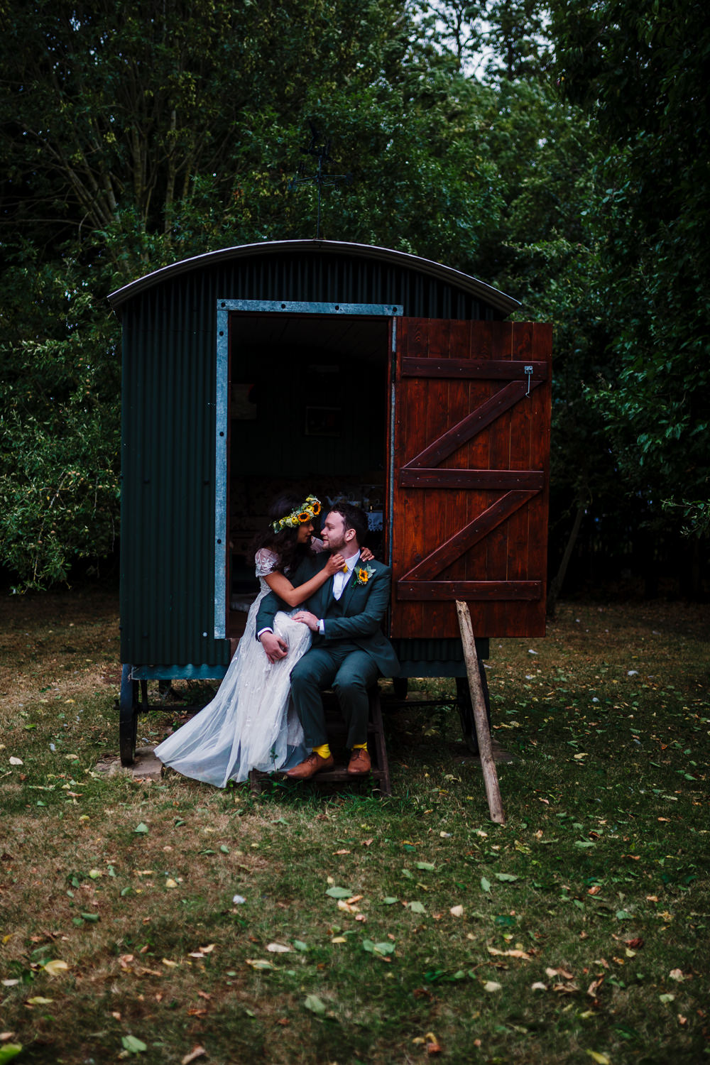Fun Colourful Festival Camp Wedding Rachel Burt Photography