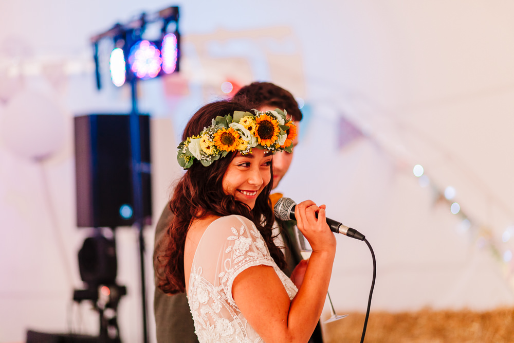 Fun Colourful Festival Camp Wedding Rachel Burt Photography