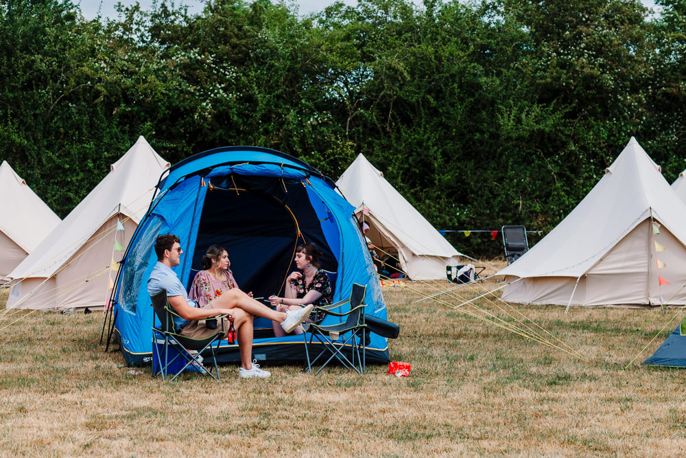 Bell Tents Glamping Camping Fun Colourful Festival Camp Wedding Rachel Burt Photography