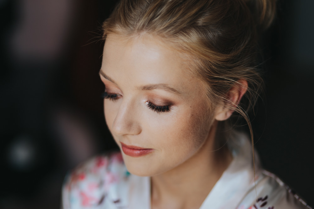 Bride Bridal Make Up Natural Godwick Great Barn Wedding Joshua Patrick Photography