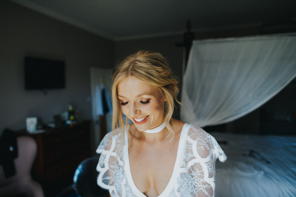 Choker Necklace Grace Loves Lace Dress Gown Bride Bridal Sleeves Neckline Bohemian Godwick Great Barn Wedding Joshua Patrick Photography
