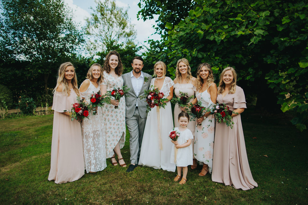 Bridesmaid Dress Dresses Mismatched Blush Pink Godwick Great Barn Wedding Joshua Patrick Photography