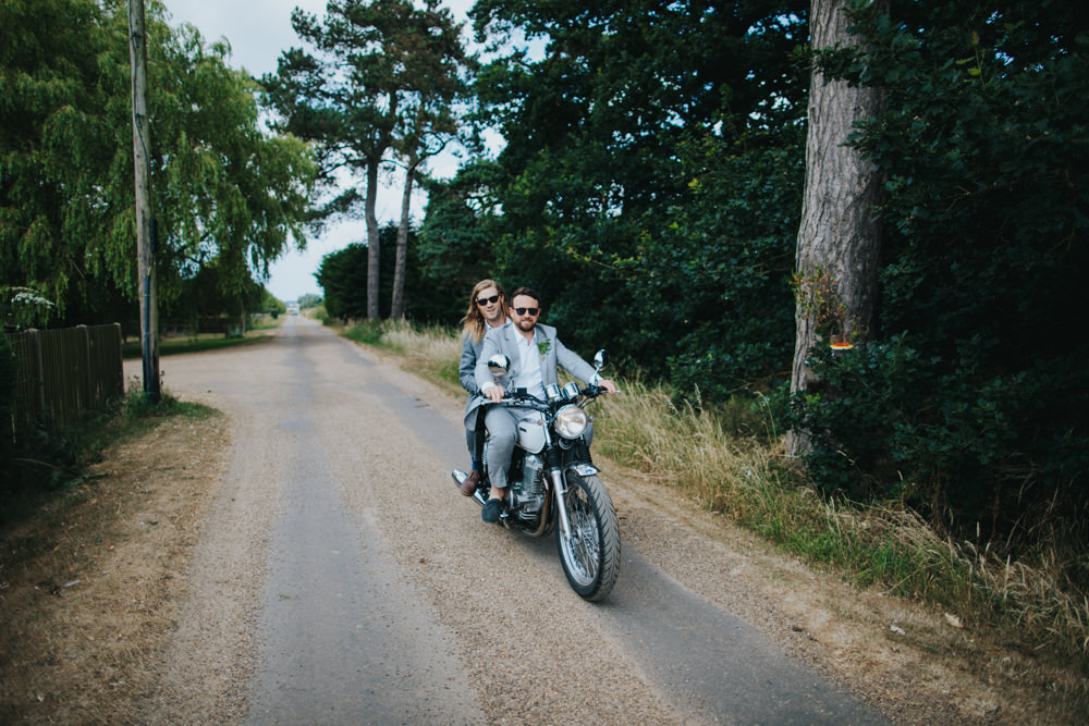 Motorbike Transport Godwick Great Barn Wedding Joshua Patrick Photography