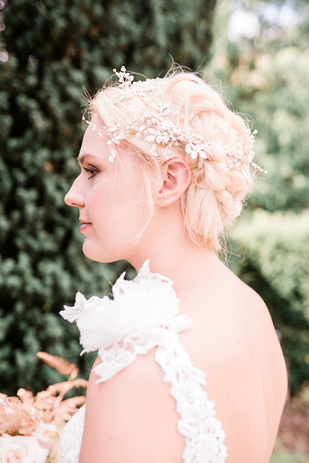 Bride Bridal Hair Up Do Accessory Golden Autumnal Wedding Ideas Joanna Briggs Photography