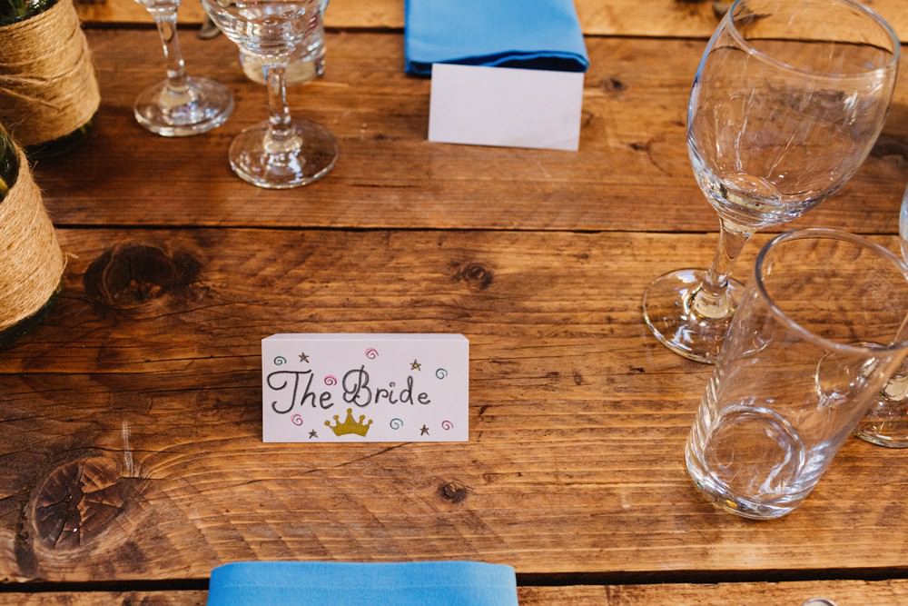 Place Setting Name Card Gorwell Farm Wedding Jason Williams Photography