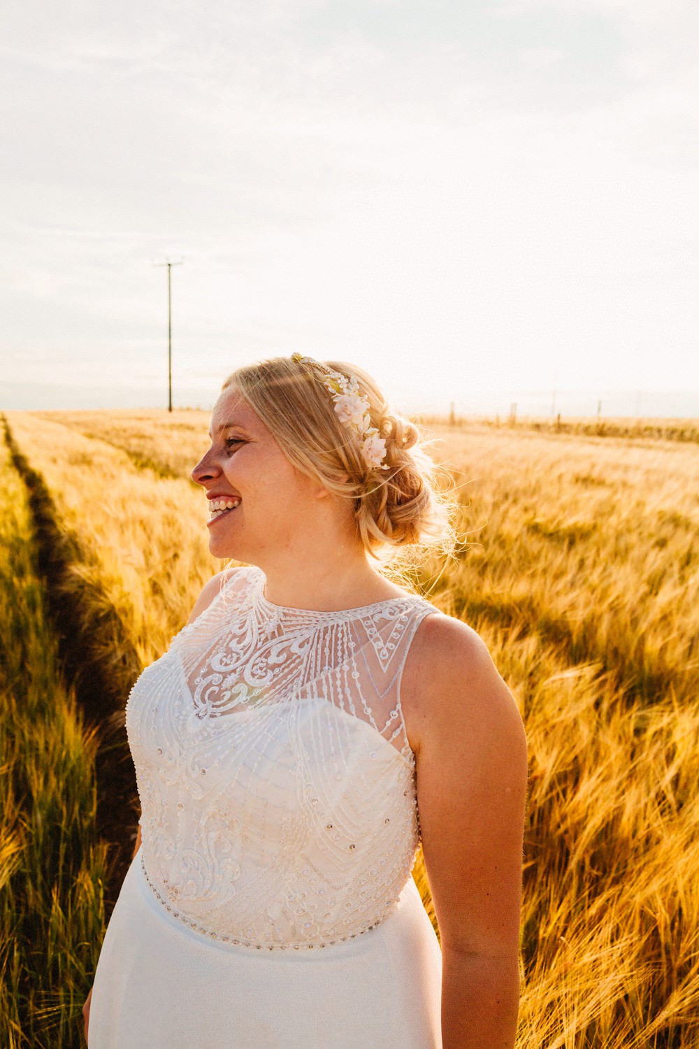 Dress Gown Bride Bridal Beaded Straps Belt Gorwell Farm Wedding Jason Williams Photography