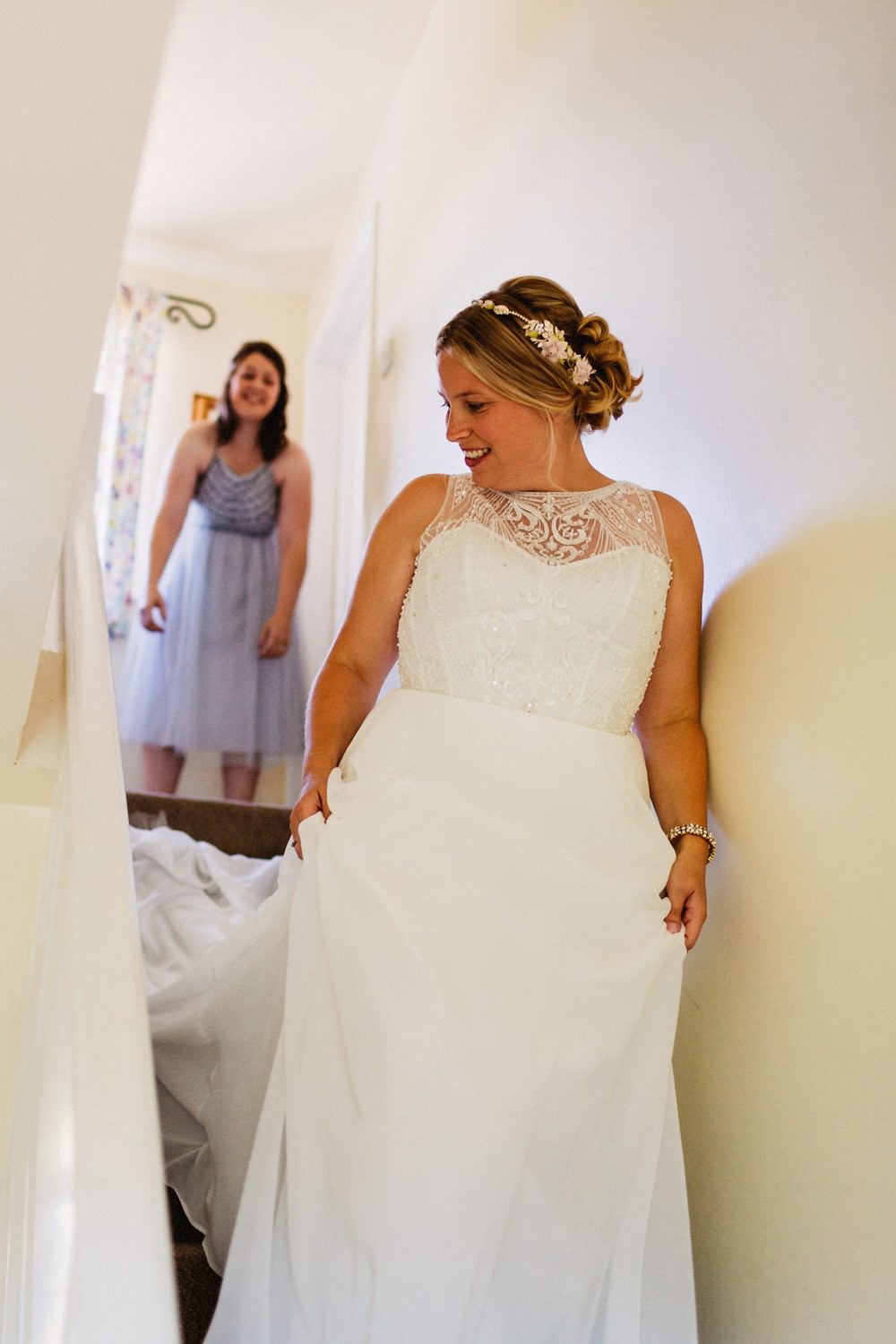 Dress Gown Bride Bridal Beaded Straps Gorwell Farm Wedding Jason Williams Photography