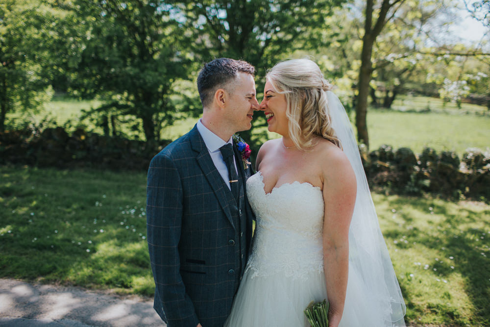 Bride Bridal Dress Gown Sweetheart Neckline Lace Princess A Line Tweed Three Piece Suit Groom Veil Wildflower Meadow Bouquet Minnehaha Events Wedding Lisa Webb Photography