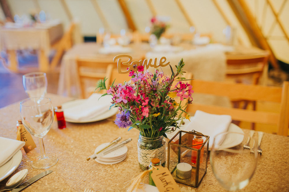 Laser Cut Table Name Jam Jar Flowers Minnehaha Events Wedding Lisa Webb Photography