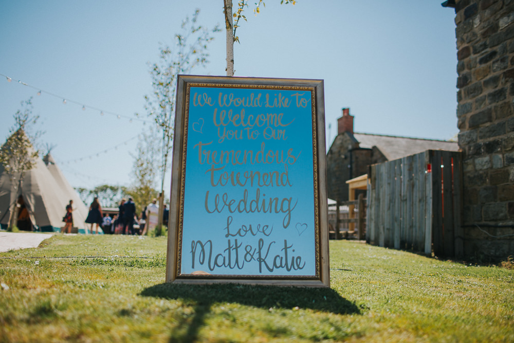 Sign Writing Mirror Welcome Minnehaha Events Wedding Lisa Webb Photography