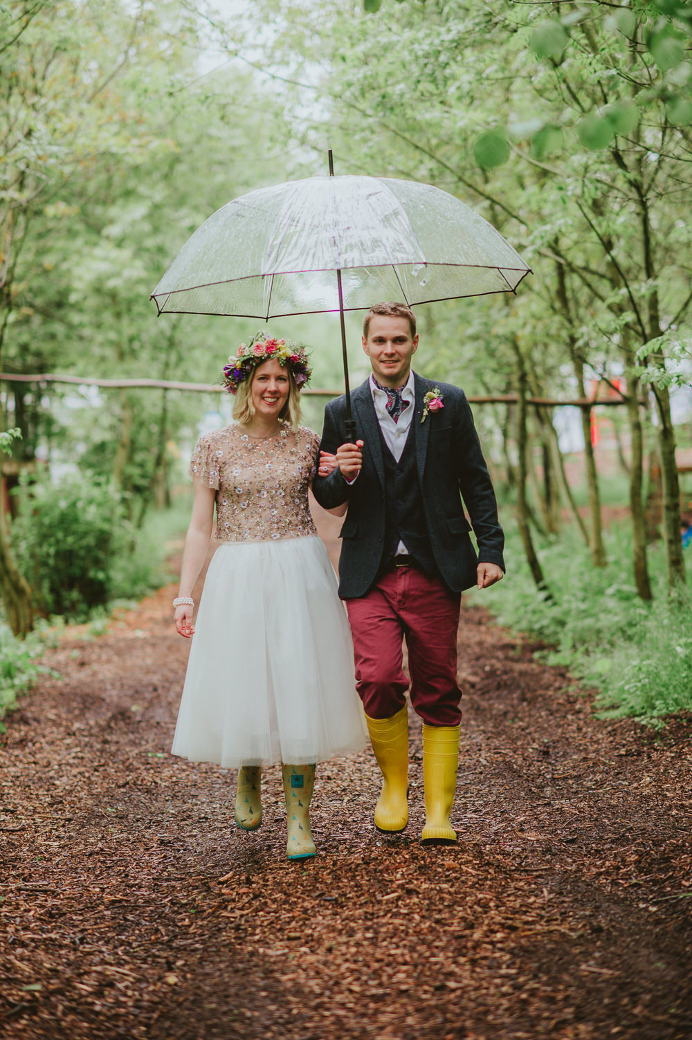 Silk Scarf Groom Suit Blue Jacket Red Trousers Waistcoat Wellies Plush Tents Glamping Wedding Big Bouquet Photography