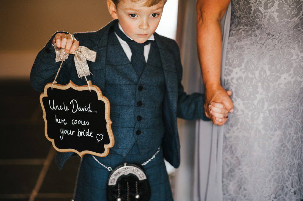 Page Boy Sign Aisle Windmill Barn Wedding Pocket Square Photography