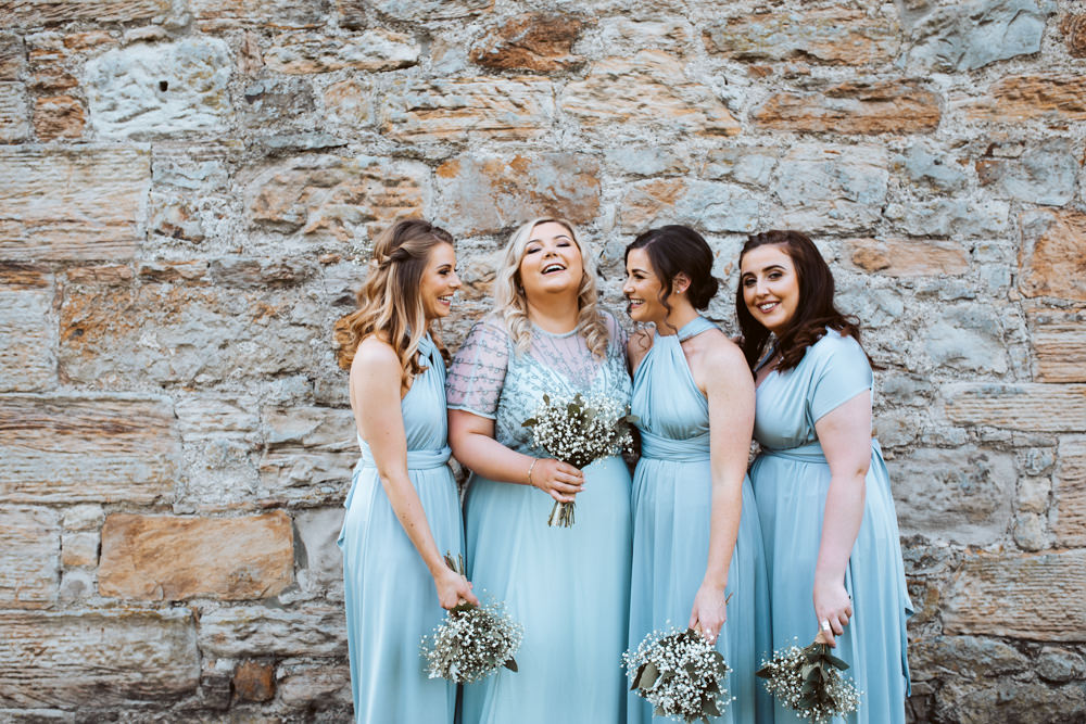 Bridesmaid Dressses Long Maxi Blue Windmill Barn Wedding Pocket Square Photography
