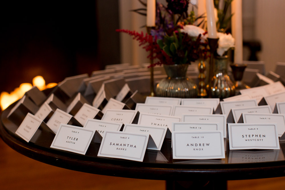 Escort Cards Stotesbury Mansion Wedding Mariya Stecklair Photography