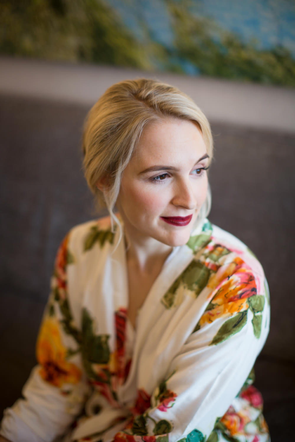 Bride Bridal Make Up Red Lipstick Stotesbury Mansion Wedding Mariya Stecklair Photography
