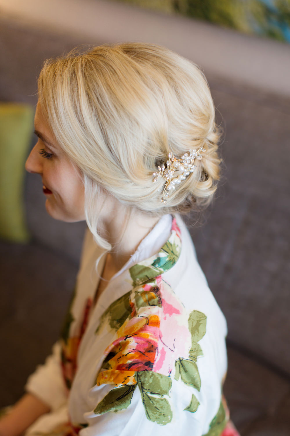 Bride Bridal Hair Up Do Style Accessory Stotesbury Mansion Wedding Mariya Stecklair Photography
