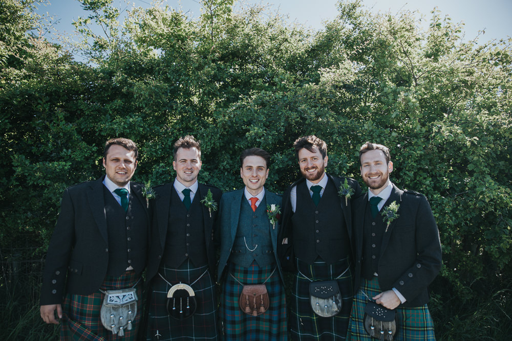 Kilt Groom Groomsmen Strawberry Barn Wedding Jen Owens Images