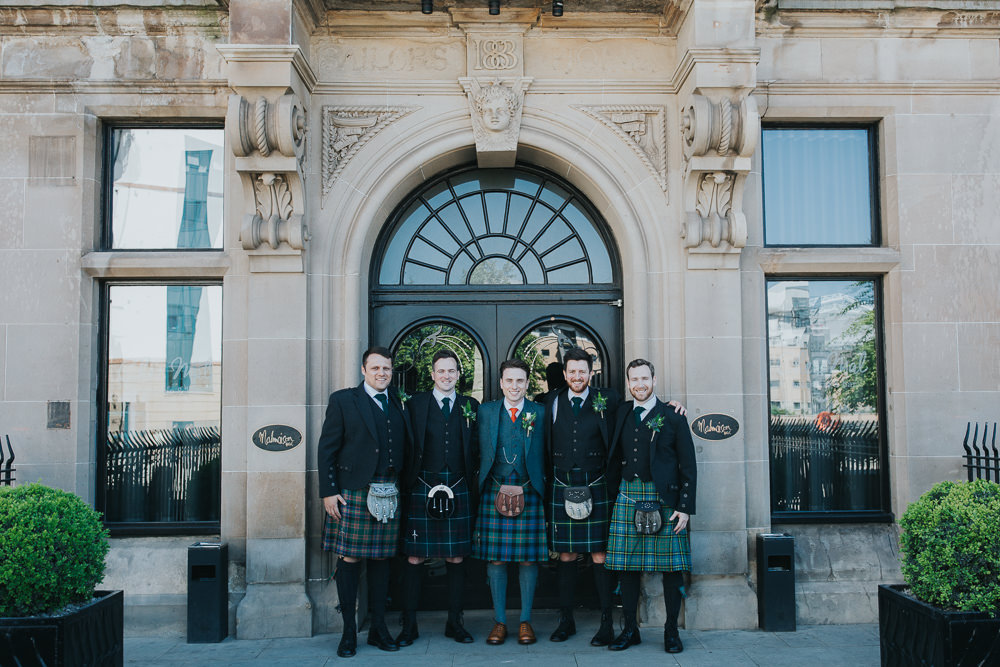 Kilt Groom Groomsmen Strawberry Barn Wedding Jen Owens Images