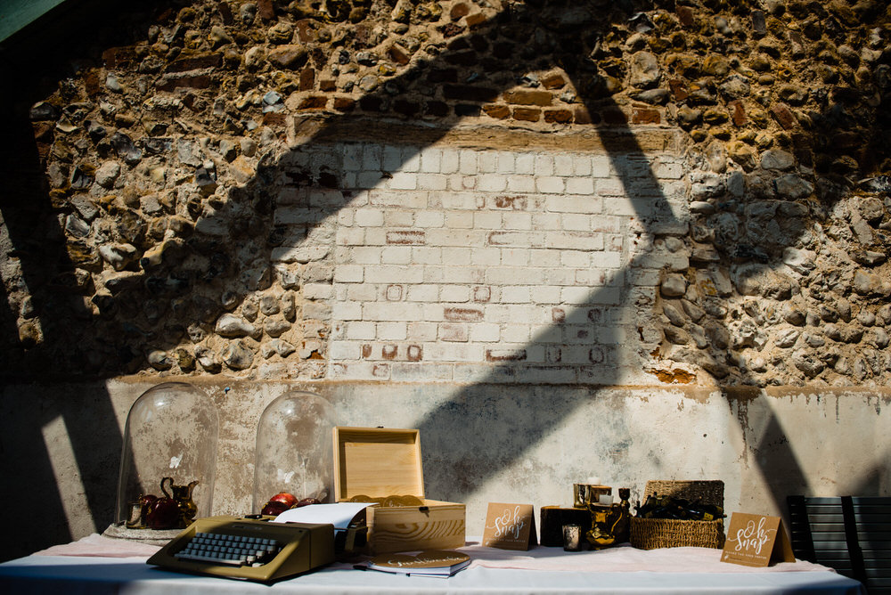 Table Decor Barn Set Up West Lexham Wedding James Powell Photography