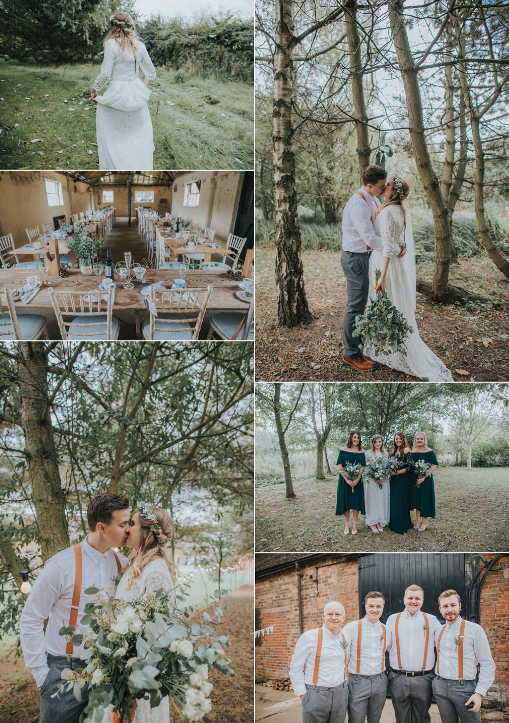 Whimsical Green & Copper Rustic DIY Wedding Brook Rose Photography