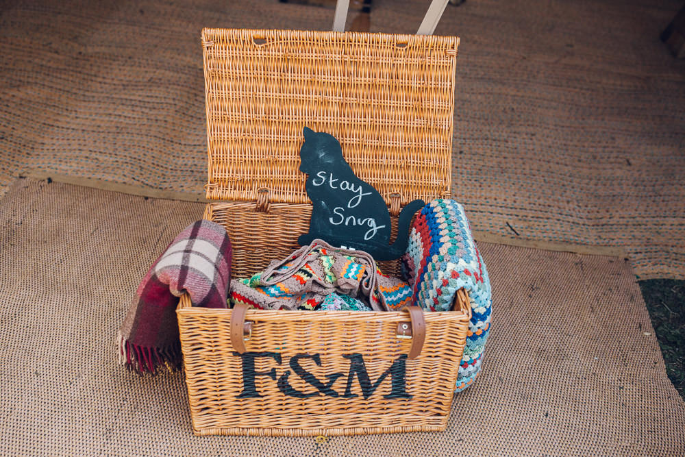 Blanket Hamper Basket Bright Camp Festival Wedding Chloe Lee Photography