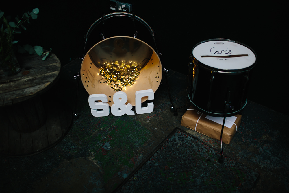 Cards Drum Fairy Lights Constellations Liverpool Wedding Dan Hough Photo