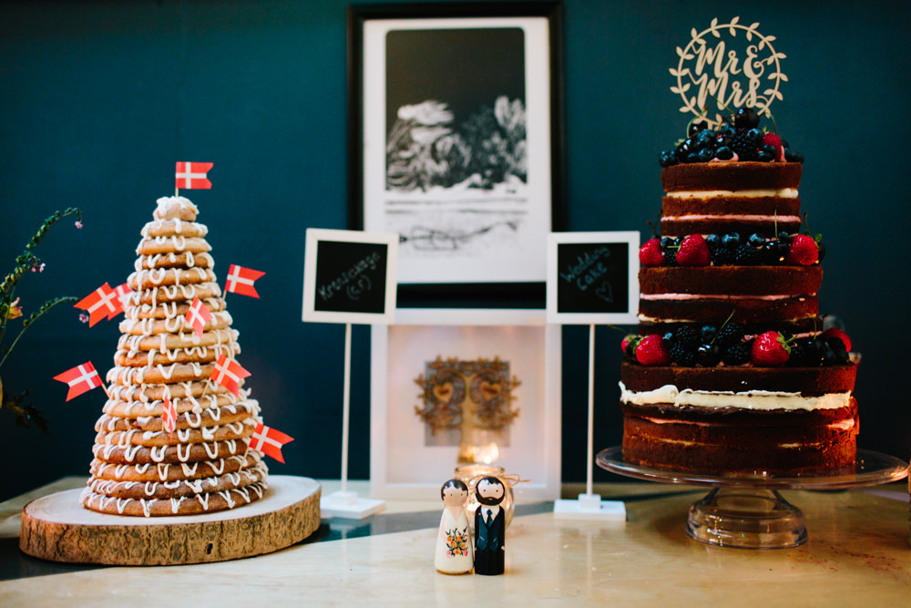 Cake Danish Traditional Naked Laser Cut Topper Constellations Liverpool Wedding Dan Hough Photo