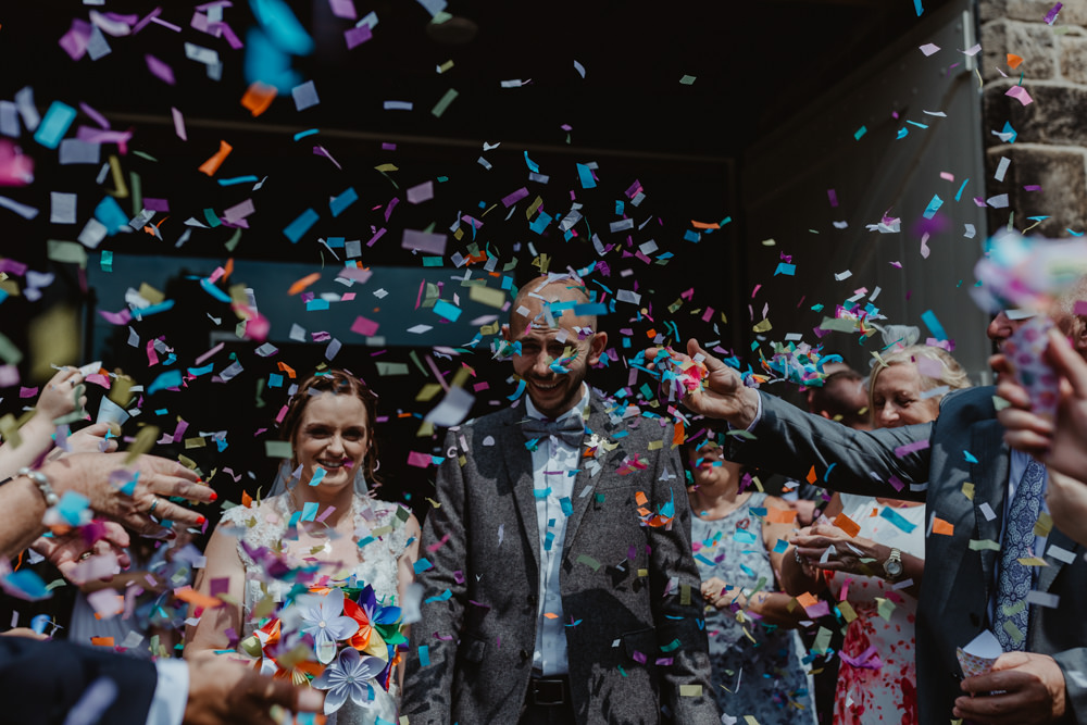 Confetti Throw Cute Rainbow Wedding Stevie Jay Photography